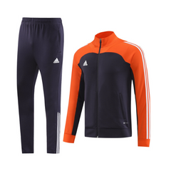 Conjunto de Frio Adidas Jaqueta + Calça Laranja e Preta