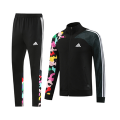 Conjunto de Frio Adidas Jaqueta + Calça Preta e Colorida II