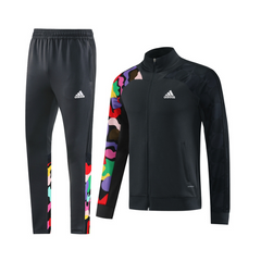 Conjunto de Frio Adidas Jaqueta + Calça Preta e Colorida