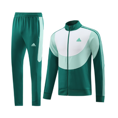 Conjunto de Frio Adidas Jaqueta + Calça Verde e Branca - VENI Futebol