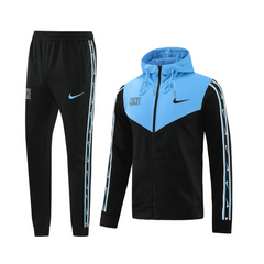 Conjunto de Frio Nike Jaqueta + Calça Preta e Azul Claro