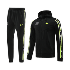 Conjunto de Frio Nike Jaqueta + Calça Preta e Verde