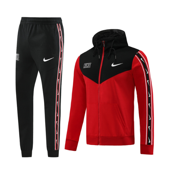 Conjunto de Frio Nike Jaqueta + Calça Vermelha e Preta - VENI Futebol