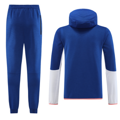 Conjunto de Frio Nike Tech-Fleece Casaco + Calça Azul e Branco - VENI Futebol