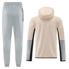 Conjunto de Frio Nike Tech-Fleece Casaco + Calça Bege e Cinza - VENI Futebol