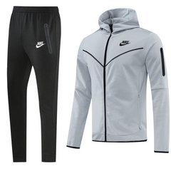 Conjunto de Frio Nike Tech-Fleece Casaco + Calça Cinza e Preto - VENI Futebol