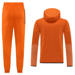 Conjunto de Frio Nike Tech-Fleece Casaco + Calça Laranja e Preto - VENI Futebol