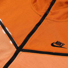 Conjunto de Frio Nike Tech-Fleece Casaco + Calça Laranja e Preto - VENI Futebol