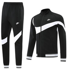 Conjunto de Frio Nike Jaqueta + Calça Preto e Branco