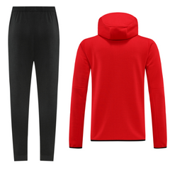 Conjunto de Frio Nike Tech-Fleece Casaco + Calça Vermelha e Preta - VENI Futebol