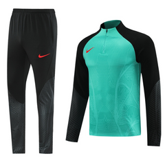 Conjunto de Frio Nike Blusão + Calça Azul Claro e Preta - VENI Futebol