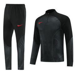 Conjunto de Frio Nike Blusão + Calça Preta e Vermelha - VENI Futebol