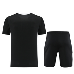 Conjunto Adidas Camiseta + Short Preto e Branco - VENI Futebol