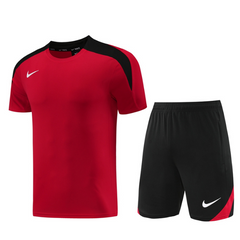 Conjunto Adidas Camiseta + Short Vermelho e Preto