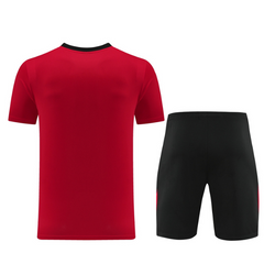 Conjunto Adidas Camiseta + Short Vermelho e Preto - VENI Futebol