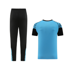 Conjunto Puma Camiseta + Calça Azul Claro e Preta - VENI Futebol