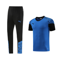 Conjunto Puma Camiseta + Calça Azul e Preta