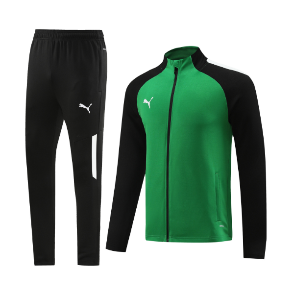 Conjunto de Frio Puma Jaqueta + Calça Verde e Preta - VENI Futebol