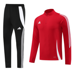 Conjunto de Frio Adidas Blusão + Calça Vermelho e Preto