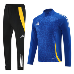 Conjunto chaqueta y pantalón Adidas Cold Weather azul, amarillo y negro