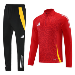 Conjunto de Frio Adidas Blusão + Calça Vermelho, Amarelo e Preto