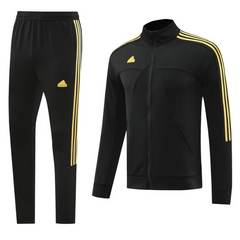 Conjunto chaqueta y pantalón Adidas Cold Weather negro y amarillo