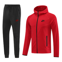 Conjunto de Frio Nike Casaco + Calça Vermelha e Preta