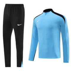 Conjunto de Frio Nike Blusão + Calça Azul Claro e Preto - VENI Futebol