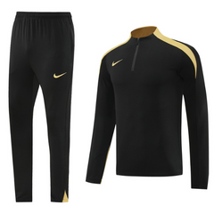 Conjunto de Frio Nike Blusão + Calça Preto e Amarelo