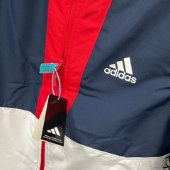 Corta Vento Adidas Branco, Azul e Vermelho