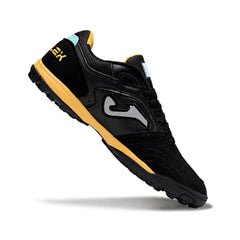 Chuteira Society TF Joma Top Flex Preta e Laranja