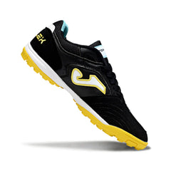 Chuteira Society TF Joma Top Flex Preta e Amarela