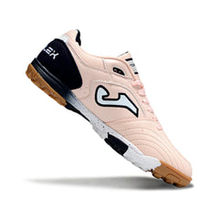 Chuteira Society TF Joma Top Flex Rosa-Clara e Azul