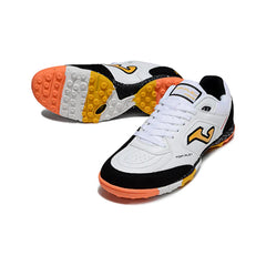 Chuteira Society TF Joma Top Flex Branca Preta e Laranja