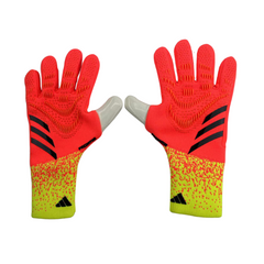 Luva de Goleiro Adidas Predator 30 Pro Laranja e Amarela - VENI Futebol