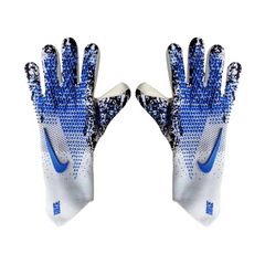 Luva de Goleiro Nike HyperTouch Elite Cinza, Preta e Azul - VENI Futebol