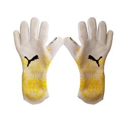 Luva de Goleiro Puma Future Match Branca e Amarela