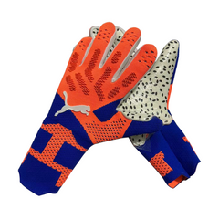 Luva de Goleiro Puma Future Ultimate Laranja e Azul