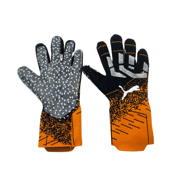 Luva de Goleiro Puma Future Z Preta e Laranja - VENI Futebol