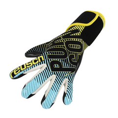 Luva de Goleiro Reusch Azul Claro, Amarelo e Preto - VENI Futebol