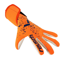 Luva de Goleiro Reusch Laranja e Azul - VENI Futebol