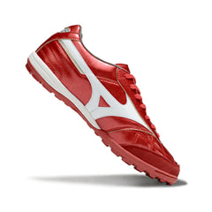 Chuteira Society TF Mizuno Morelia Neo 4 Vermelha e Branca