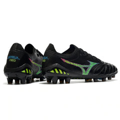 Chuteira Campo FG Mizuno Morelia Neo III Elite Preta e Azul