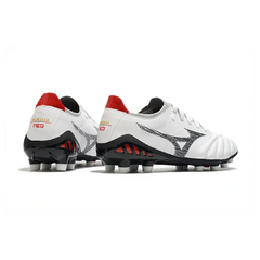 Chuteira Campo FG Mizuno Morelia Neo III Elite Branca e Preta