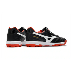 Chuteira Society TF Mizuno Morelia Sala Classic Preta Vermelha e Branca