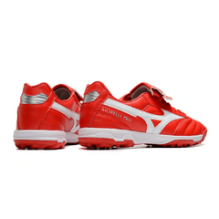 Chuteira Society TF Mizuno Morelia Sala Classic Vermelha