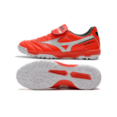 Chuteira Society TF Mizuno Morelia Sala Classic Vermelha e Branca