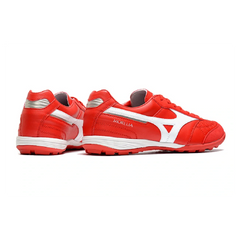 Chuteira Society TF Mizuno Morelia Sala Vermelha e Branca