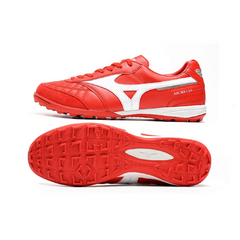 Chuteira Society TF Mizuno Morelia Sala Vermelha e Branca