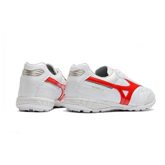Chuteira Society TF Mizuno Morelia Sala Branca e Vermelha